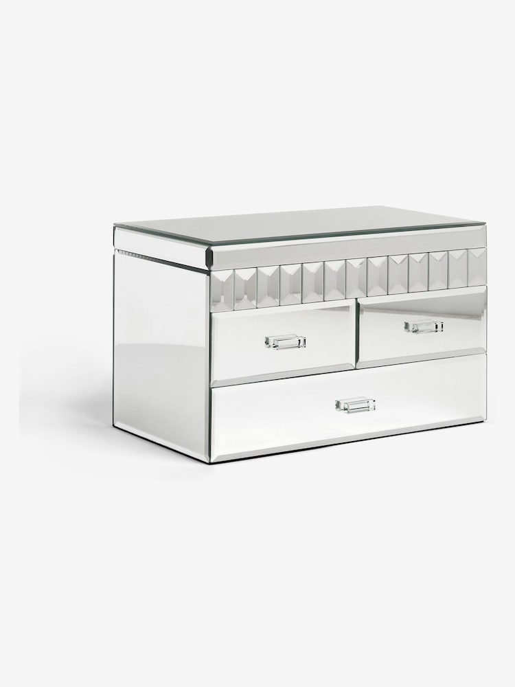Buy Silver Mirror Glass Large Jewellery Box from the Next UK
