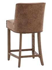 Gallery Home Brown Cory Leather Bar Stool Set of 2 - Image 2 of 5