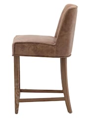 Gallery Home Brown Cory Leather Bar Stool Set of 2 - Image 3 of 5