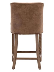 Gallery Home Brown Cory Leather Bar Stool Set of 2 - Image 5 of 5