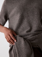 Whistles Nude Wool Knitted T-Shirt - Image 3 of 6