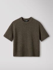 Whistles Nude Wool Knitted T-Shirt - Image 6 of 6