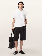 AllSaints Black Castro Shorts - Image 4 of 7
