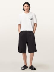 AllSaints Black Castro Shorts - Image 6 of 7