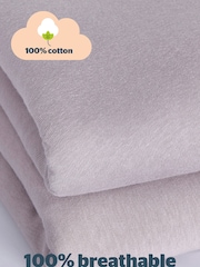 Silentnight 2 Pack Grey Kids Safe Nights Cot 100% Cotton Fitted Sheets - Image 4 of 10