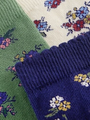 Boden Blue Socks 3 Pack - Image 2 of 2
