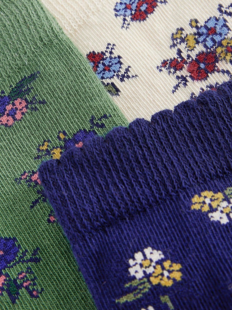 Boden Blue Socks 3 Pack - Image 2 of 2 Boden Blue Socks 3 Pack - Image 2 of 2