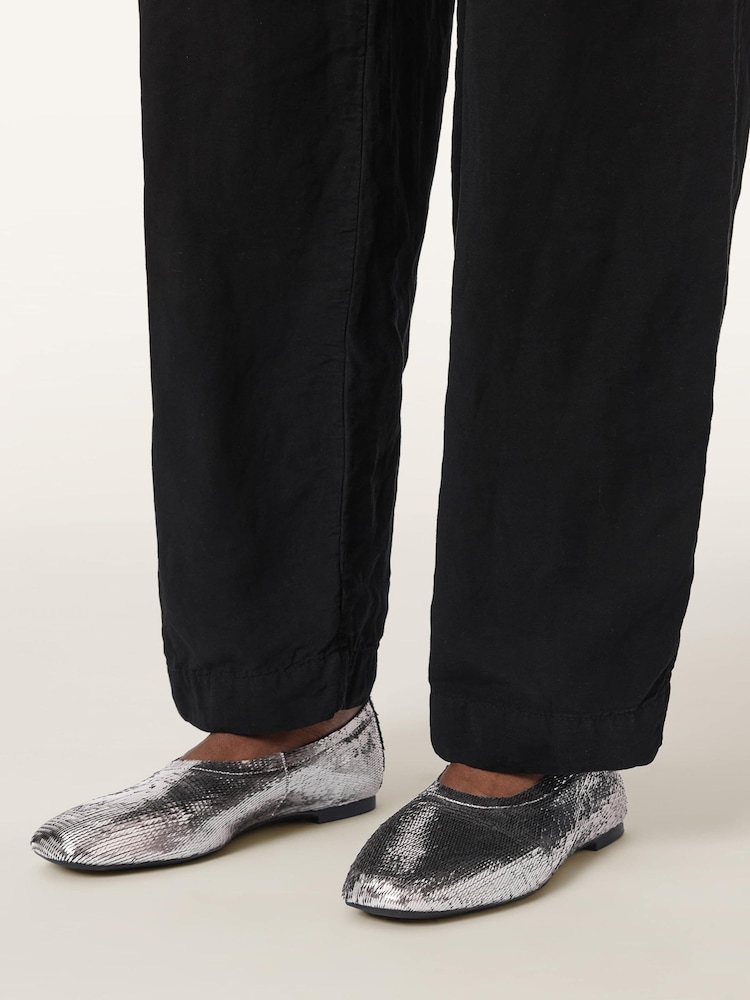 AllSaints Grey Hailee Flats - Image 1 of 6