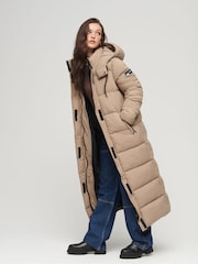 Superdry Brown Ripstop Longline Puffer Jacket - Image 3 of 7