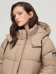 Superdry Brown Ripstop Longline Puffer Jacket - Image 4 of 7