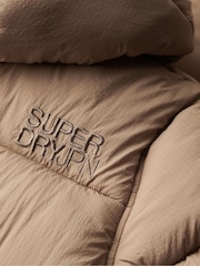 Superdry Brown Ripstop Longline Puffer Jacket - Image 6 of 7