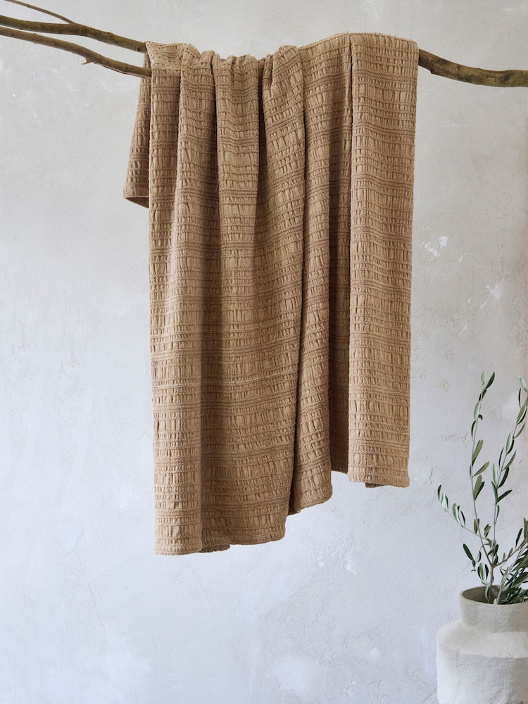 French Connection Natural Cadley Textured Throw - Image 1 of 3
