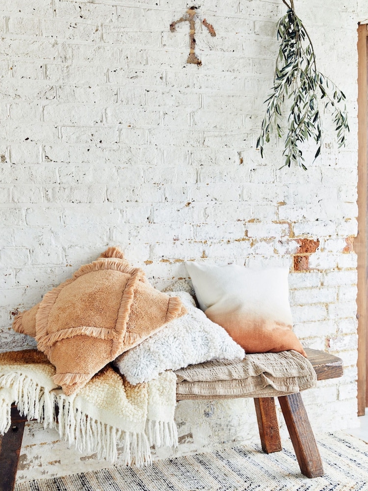 French Connection Natural Cadley Textured Throw - Image 2 of 3