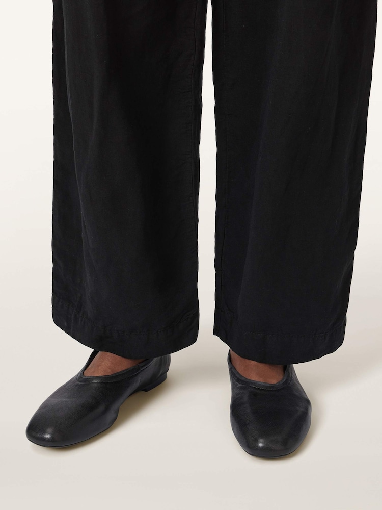 AllSaints Black Hailee Flats - Image 1 of 6