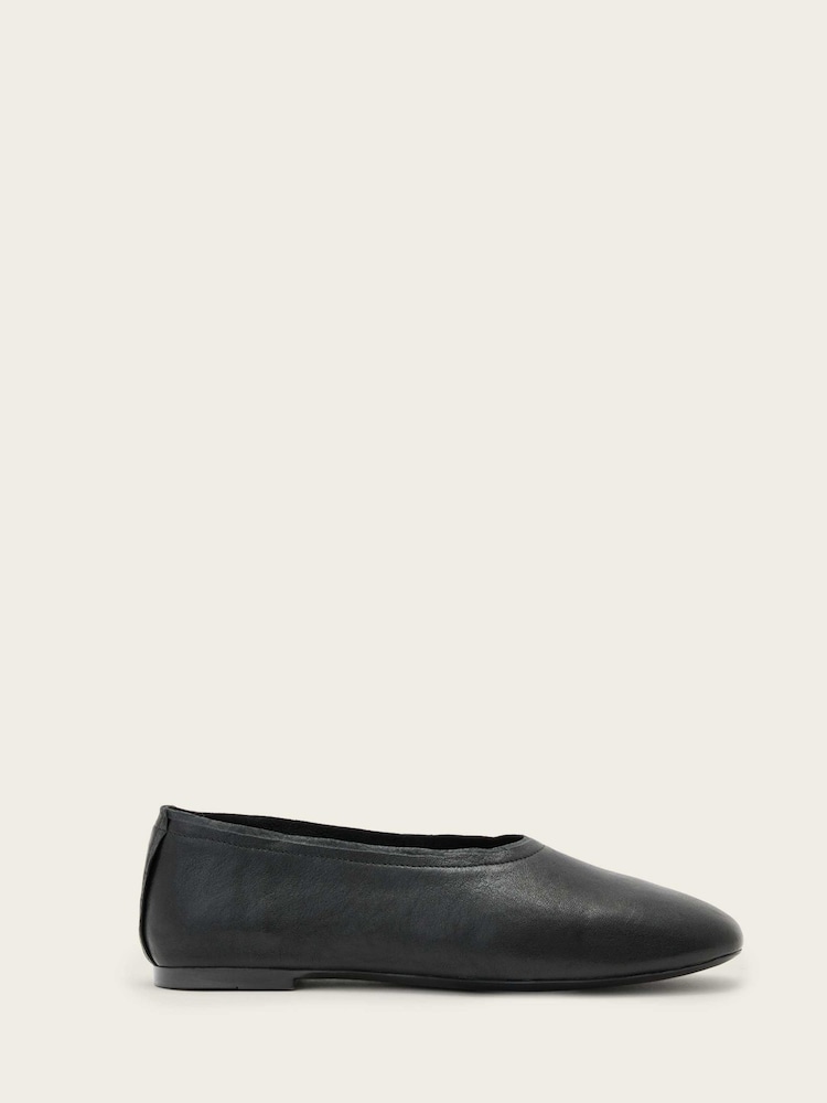 AllSaints Black Hailee Flats - Image 2 of 6