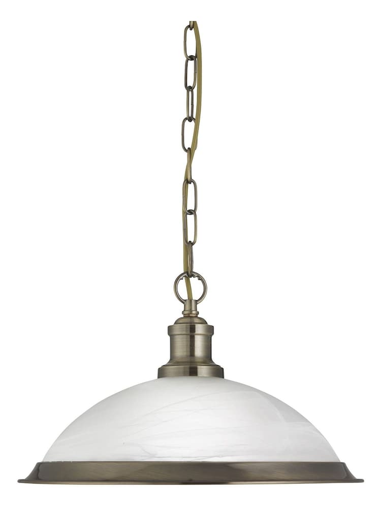 Searchlight Brass Honeysuckle Antique Brass Pendant Ceiling Light - Image 1 of 3