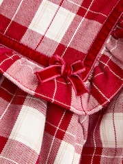 JoJo Maman Bébé Burgundy Red Tartan Baby Dress & Knickers Set - Image 6 of 7