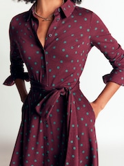 Boden Purple Marcia Jersey Shirt Dress - Image 2 of 5