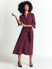 Boden Purple Marcia Jersey Shirt Dress - Image 4 of 5
