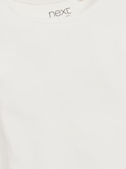Ecru White/Cream Long Sleeve Ribbed Top (3-16yrs) - Image 5 of 5