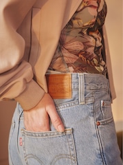 Levi's® Far and Wide Ribcage Wide Leg 100% Cotton Jeans - Image 3 of 14