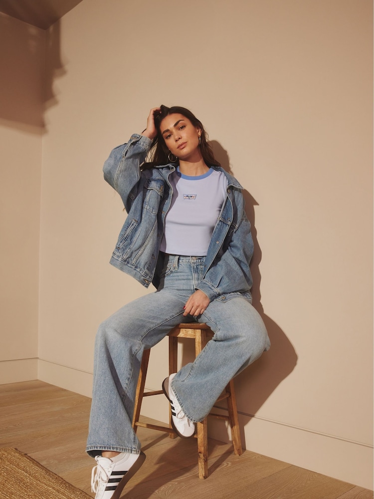 Far and Wide - Levi's® Ribcage Jeans met uitlopende pijpen van 100% katoen - Image 6 of 14