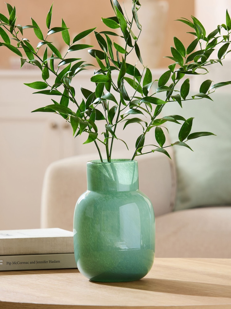 Green Glass Vase - Image 1 of 3