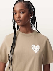 AllSaints Brown Trip Lisa T-Shirt - Image 5 of 8