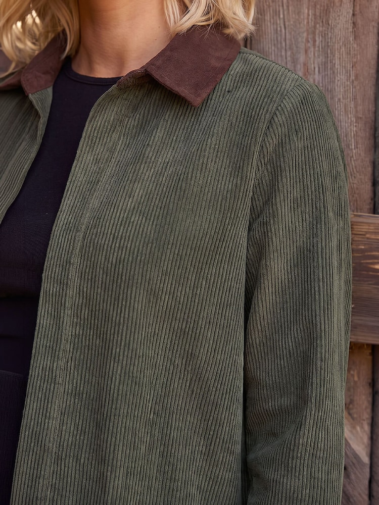 Roman Green Petite Cord Jacket - Image 4 of 4 Roman Green Petite Cord Jacket - Image 4 of 4