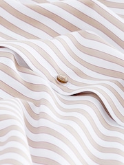 Neutral Brown/White Stripe Signature Trimmed Shirt - Image 9 of 9