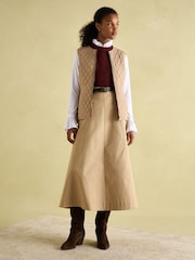 Joules Fieldcoat Luxe Brown Fieldcoat Luxe 3-in-1 Brown Tweed Coat with Removable Quilted Gilet - Image 10 of 12