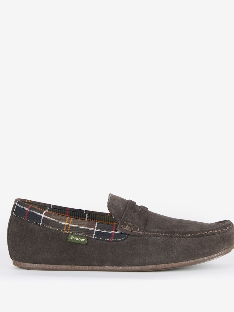 Barbour® Brown Porterfield Suede Slippers - Image 1 of 14