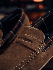 Barbour® Brown Porterfield Suede Slippers - Image 11 of 14
