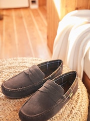 Barbour® Brown Porterfield Suede Slippers - Image 12 of 14