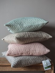 Gallery Home Natural Chevron Cushion - Image 1 of 2