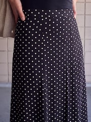 Roman Black Polka Dot Midi Skirt - Image 4 of 4