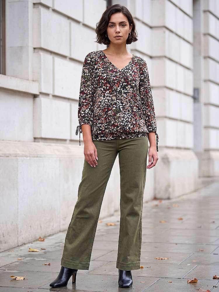 Roman Green Puff Print Top - Image 2 of 4 Roman Green Puff Print Top - Image 2 of 4