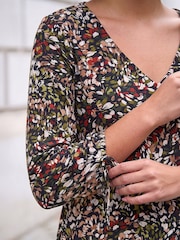Roman Green Puff Print Top - Image 4 of 4