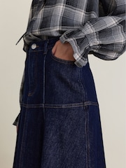Baukjen Viola Fit & Flare Denim Skirt - Obrázek 3 z 3