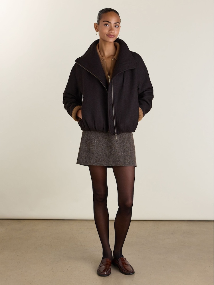 Baukjen Brown Kali Mini Skirt - Image 1 of 4 Baukjen Brown Kali Mini Skirt - Image 1 of 4