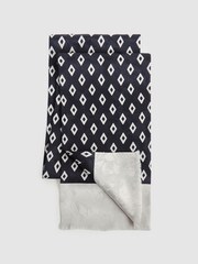 Reiss Midnight Palmaria Silk Jacquard Scarf - Image 3 of 4