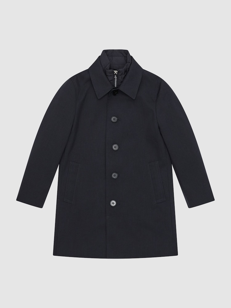 Reiss Navy Perrin 3-9 yrs Trench With Funnel-Neck Insert - Image 2 of 6