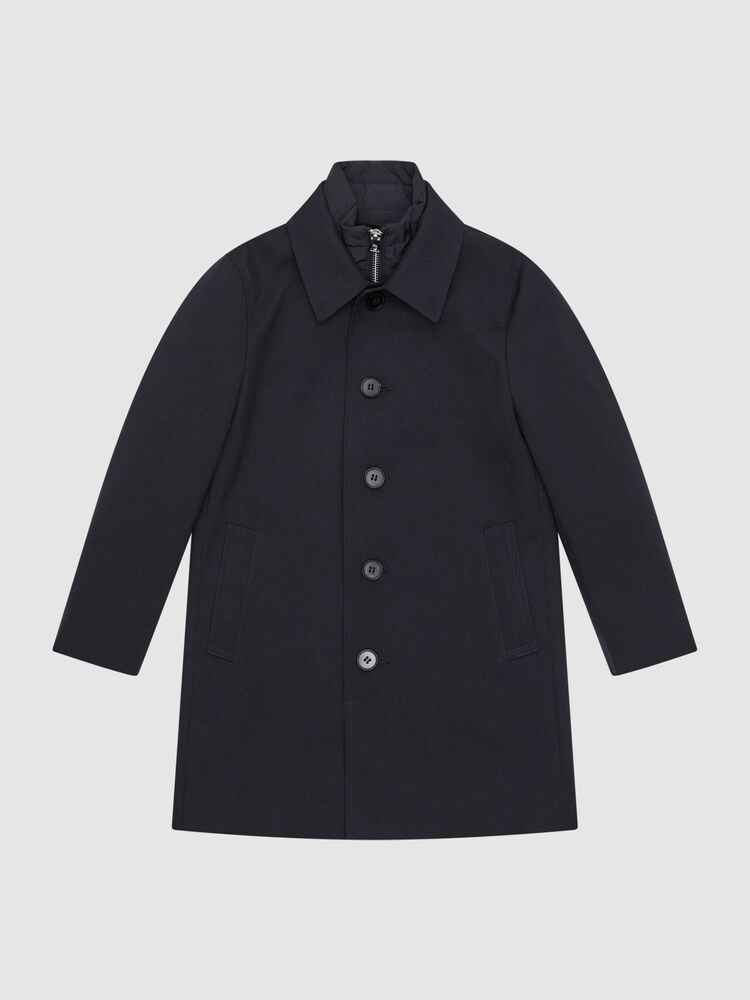 Reiss Navy Perrin 3-9 yrs Trench With Funnel-Neck Insert - Image 2 of 6 Reiss Navy Perrin 3-9 yrs Trench With Funnel-Neck Insert - Image 2 of 6