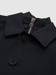 Reiss Navy Perrin 3-9 yrs Trench With Funnel-Neck Insert - Image 6 of 6