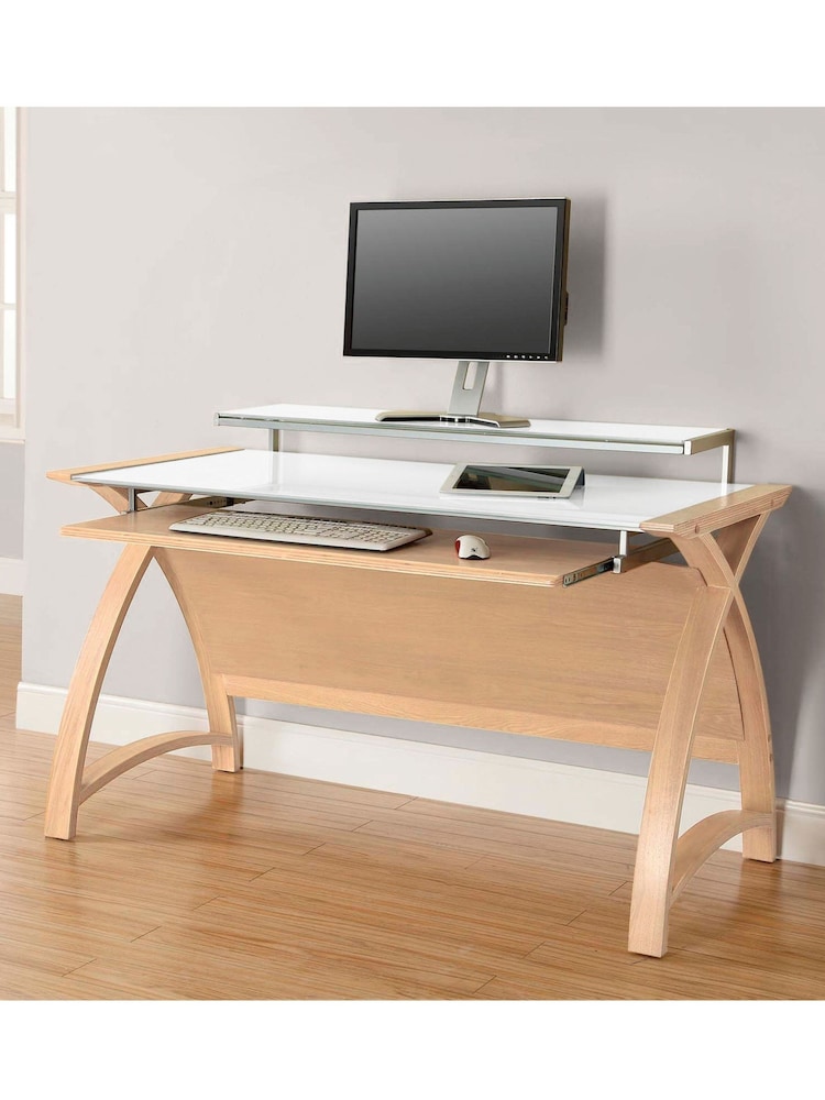 Jual Oak Helsinki Wooden Computer Desk - Image 1 of 3