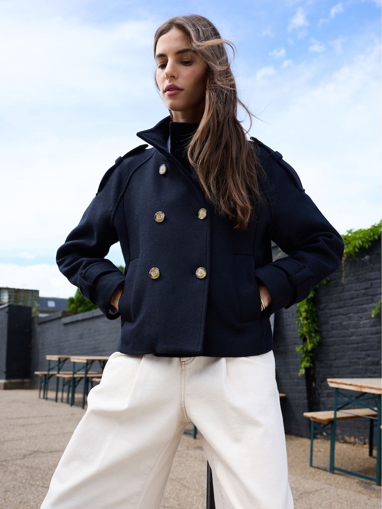 Baukjen Ally Wool Blend Short Trench Coat - صورة 1 من 5 Baukjen Ally Wool Blend Short Trench Coat - صورة 1 من 5