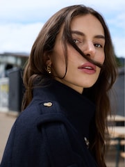 Baukjen Ally Wool Blend Short Trench Coat - صورة 3 من 5
