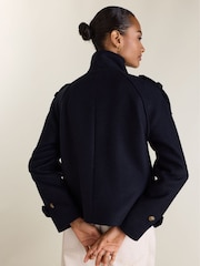 Baukjen Ally Wool Blend Short Trench Coat - صورة 5 من 5
