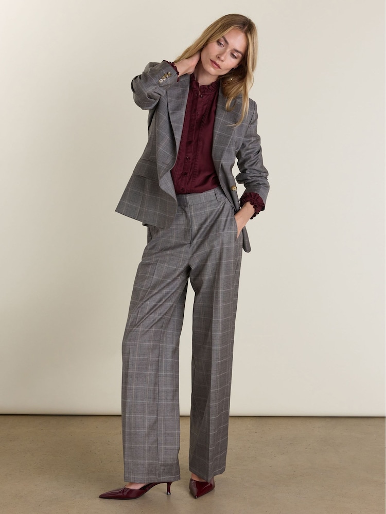 Baukjen Red Zoe Frill Neck Blouse - Image 3 of 3 Baukjen Red Zoe Frill Neck Blouse - Image 3 of 3