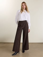 Baukjen Brown Anna Wide Leg Trousers - Image 1 of 4